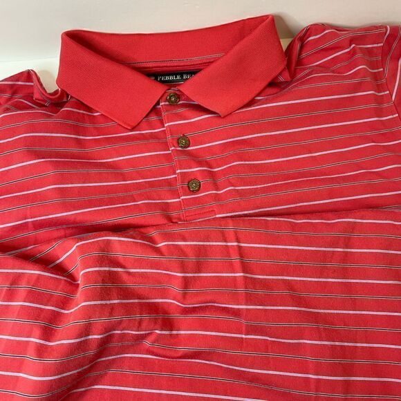 Pebble Beach| Mens 2XLarge | striped| Pima Cotton | Golf polo - Picture 11 of 12